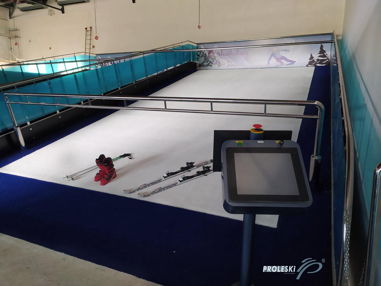 Grand opening of PROLESKI ski simulators at Shahdag Ski Resort with high-level officials.