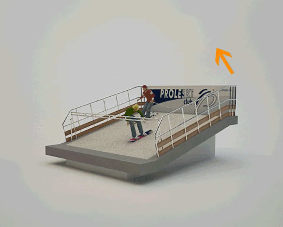 PROLESKI Direction — Dynamische Neigung um zwei Achsen PROLESKI-Direction-Simulator mit Längs- und Querneigung