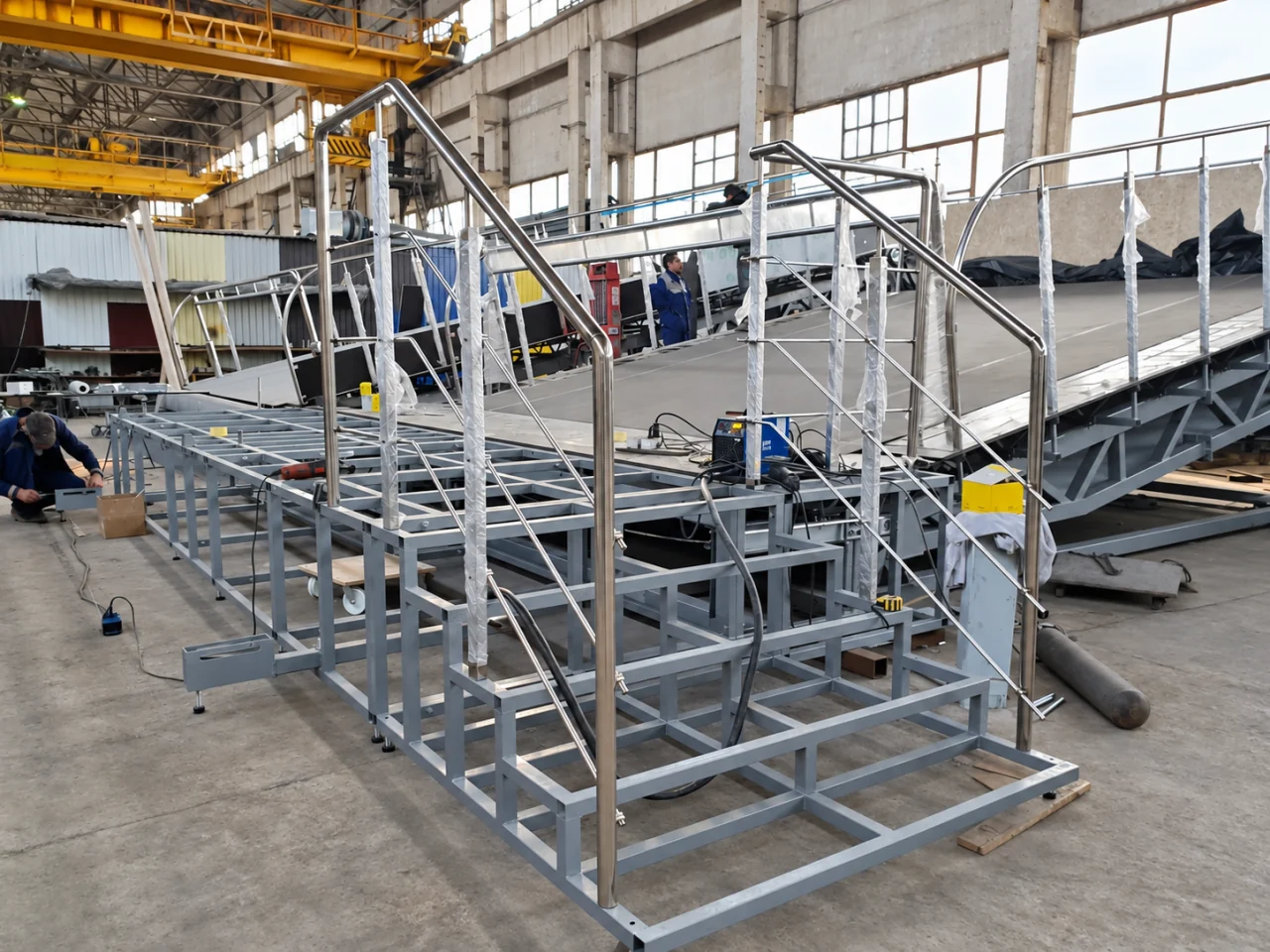 Manufacturing PROLESKI Ski Machines PROLESKI specialists assembling a ski simulator at our manufacturing facility