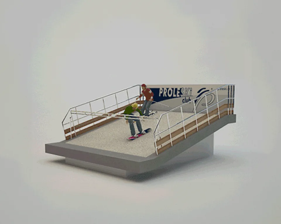 PROLESKI Optimal — Skisimulator mit fester Neigung Skisimulator der PROLESKI-Optimal-Serie mit fester Neigung